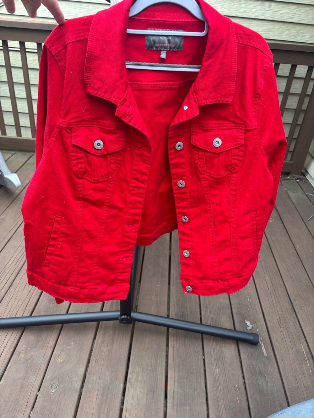 torrid Red Button-Front Jacket